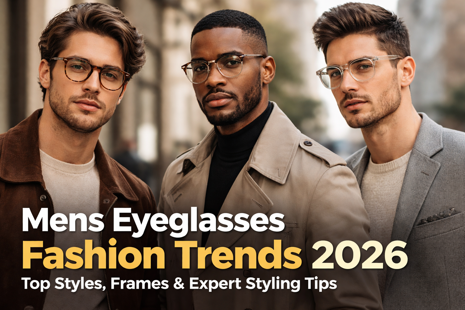 Stylish mens eyeglasses fashion trends featuring modern frames and designs