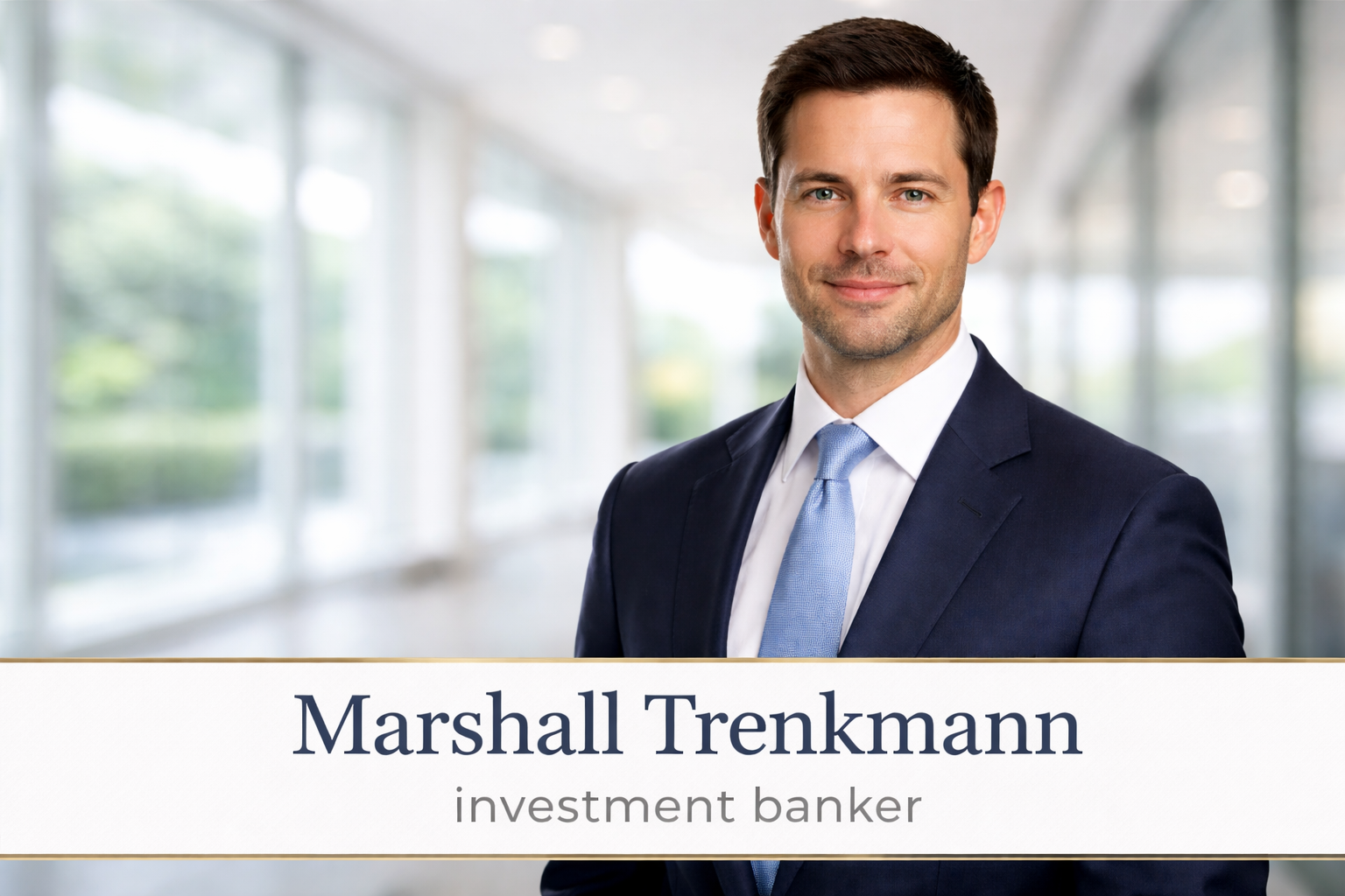 Marshall Trenkmann investment banker professional image